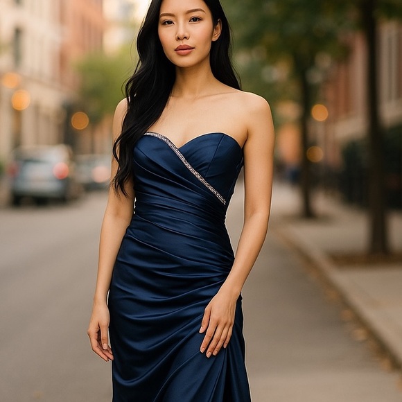 Bill Levkoff Dresses & Skirts - Bill Levkoff size 8 cocktail/long Prom dress blue